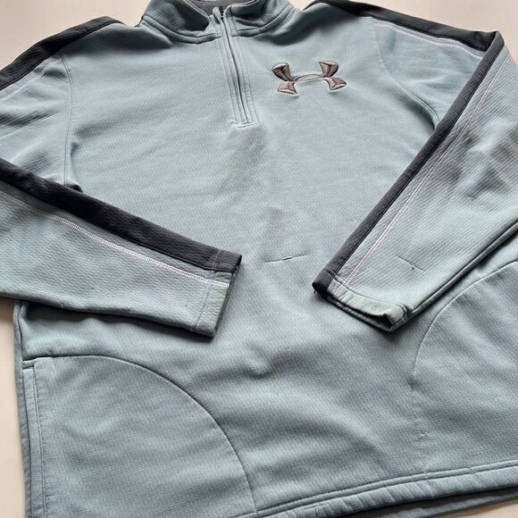Under Armour Catalyst Large Logo 2/4 Zip Pullover Sz. L - Picture 1 of 11